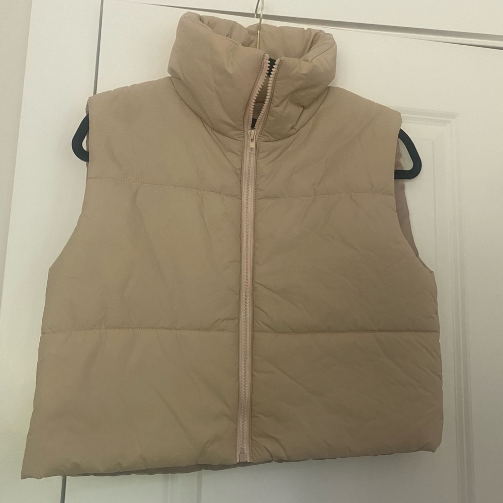 Tan Puffer Vest